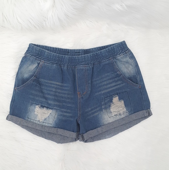umgee denim shorts